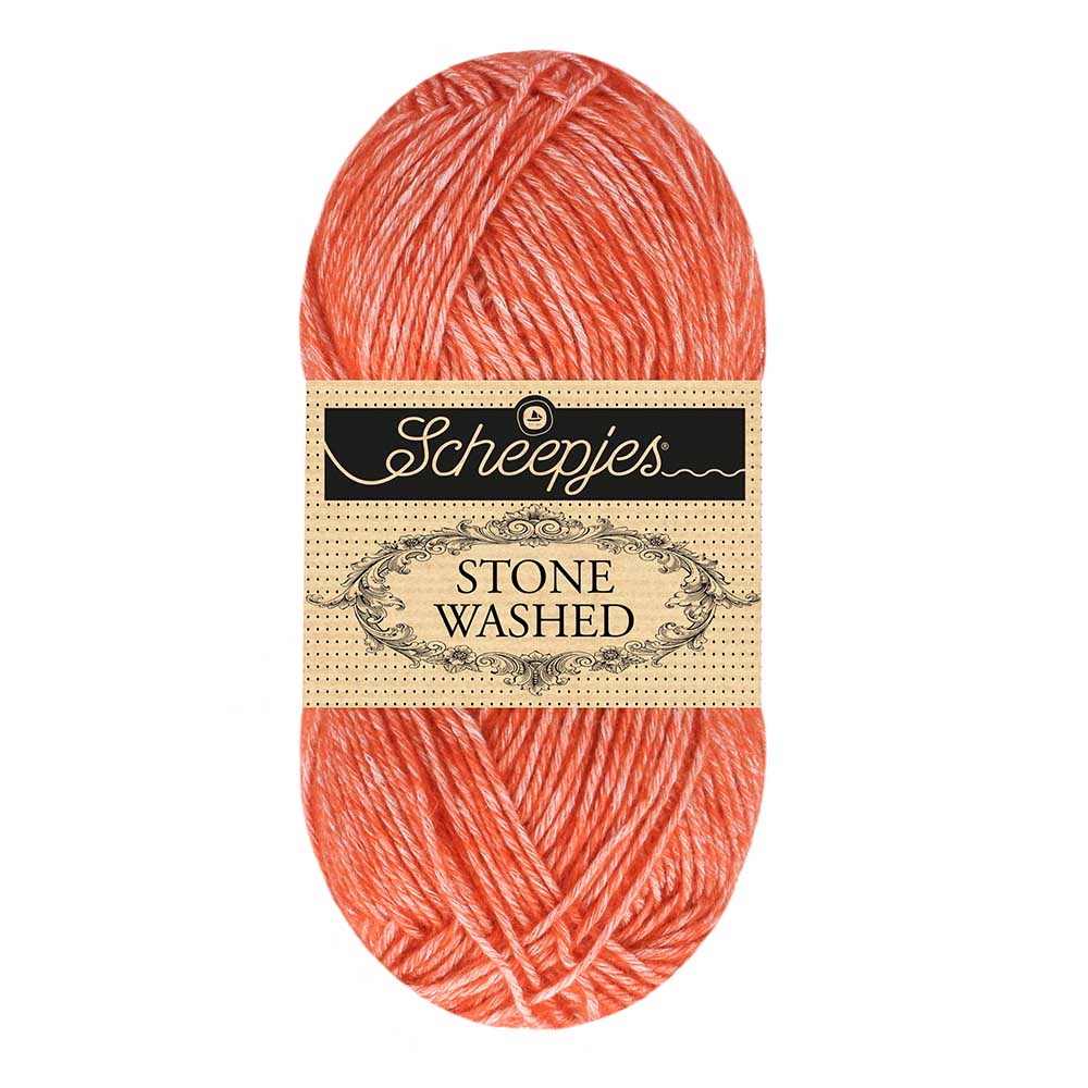 PREORDER NEW!! Scheepjes Stone Washed 843 Realgar Red