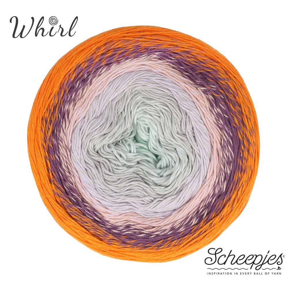 NEW!! Scheepjes Cotton Whirl  710 Clementine Cloud - 100% Organic Cotton