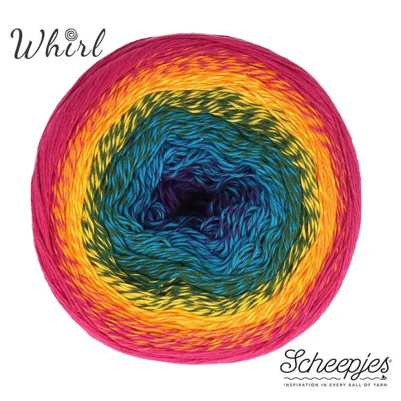 NEW!! Scheepjes Cotton Whirl - 712 Fruit Salad - 100% Organic Cotton