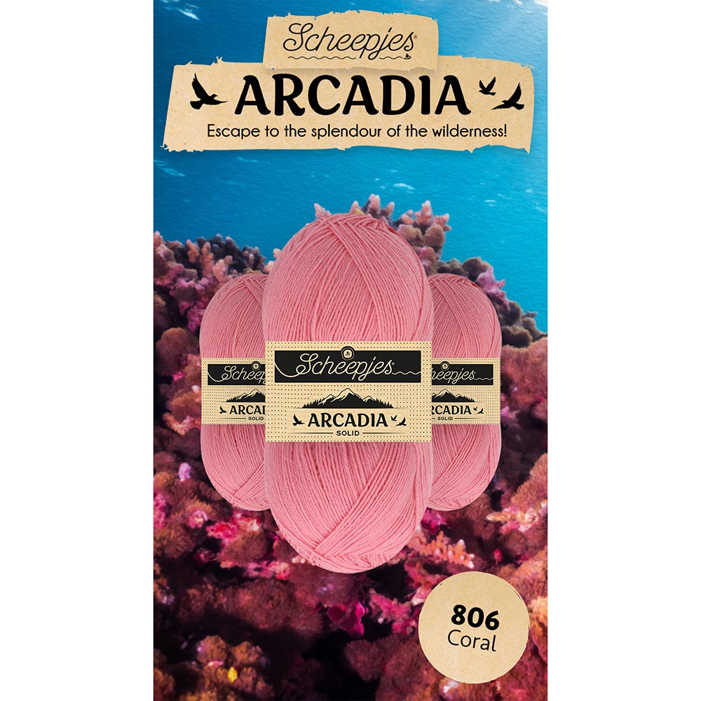 Scheepjes Arcadia Solid - 806 Coral