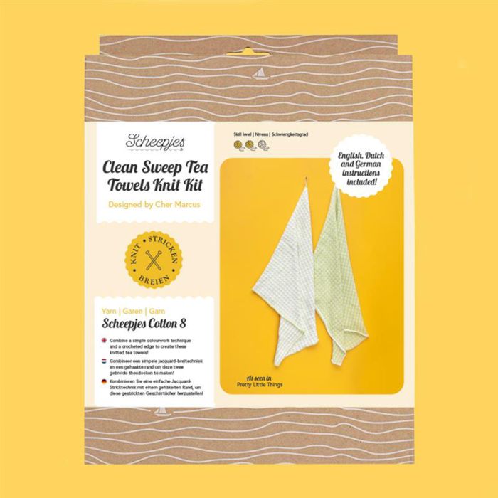 Scheepjes Clean Sweep Tea Towels Knit Kit