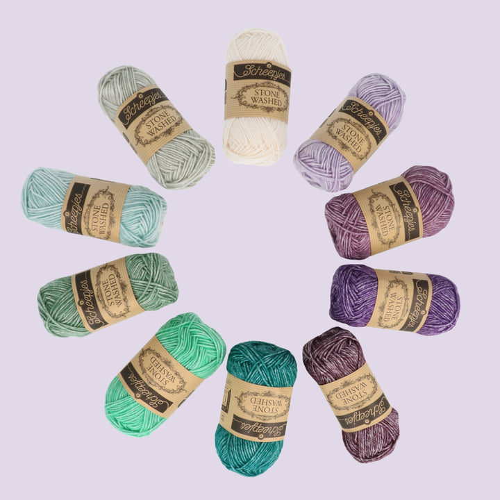 PREORDER NEW!! Scheepjes Stone Washed Colour Packs Mini 25gm Balls