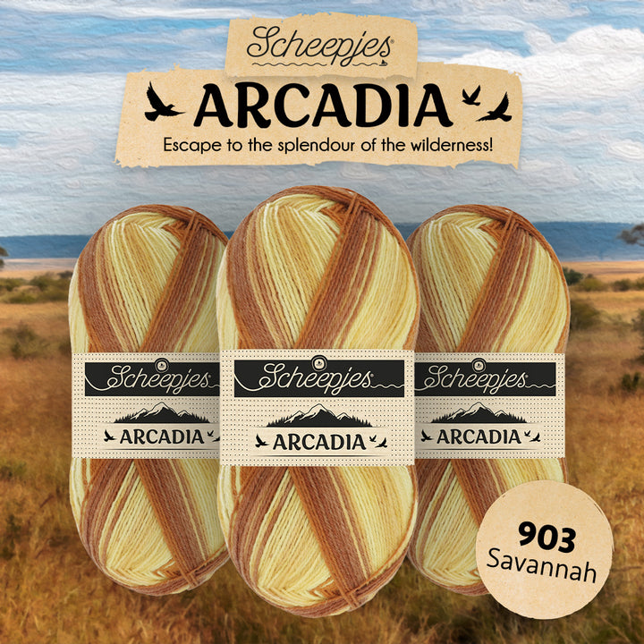 Scheepjes Arcadia Striped - 903 Savannah