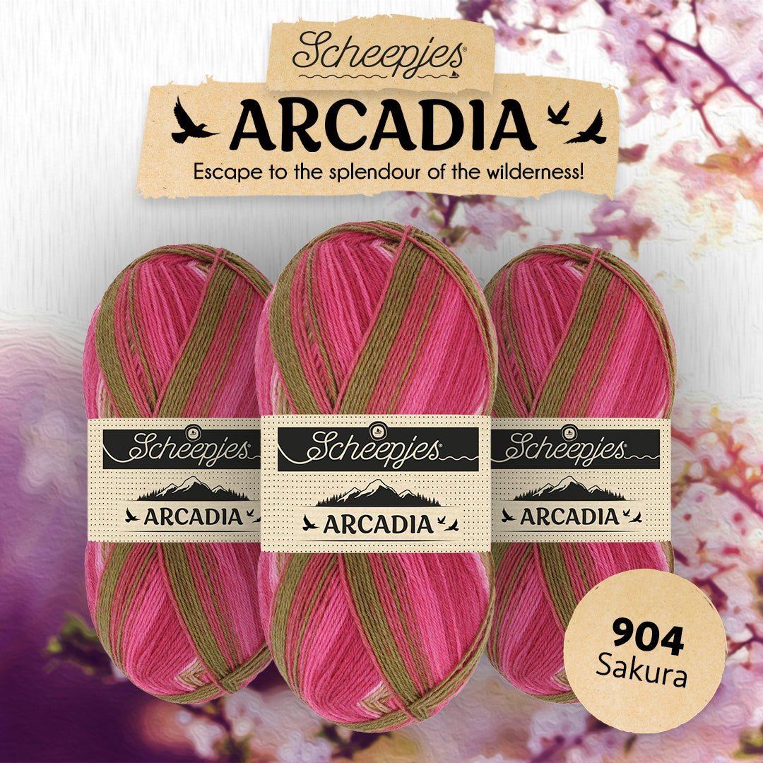 Scheepjes Arcadia Striped - 904 Sakura