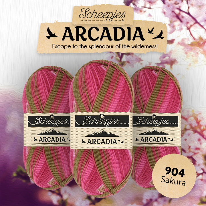 Scheepjes Arcadia Striped - 904 Sakura