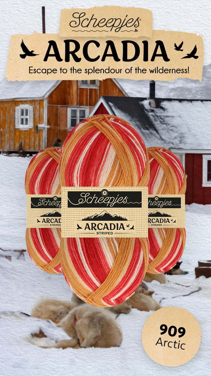 Scheepjes Arcadia Striped - 909 Arctic