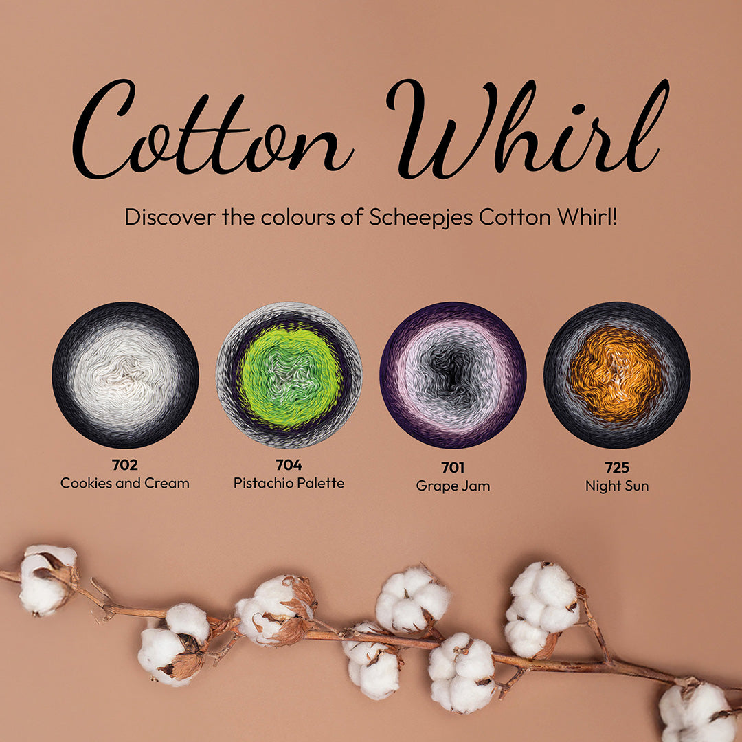 NEW!! Scheepjes Cotton Whirl 704 Pistachio Palette - 100% Organic Cotton