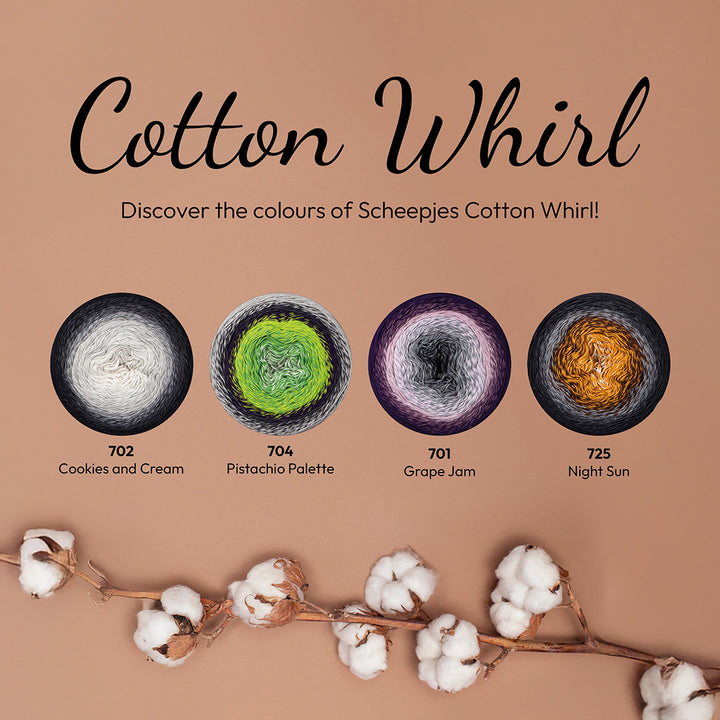 NEW!! Scheepjes Cotton Whirl 704 Pistachio Palette - 100% Organic Cotton