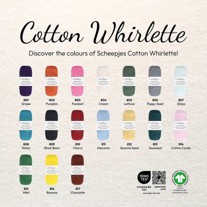 NEW!! Scheepjes Cotton Whirlette - 802 Pumpkin