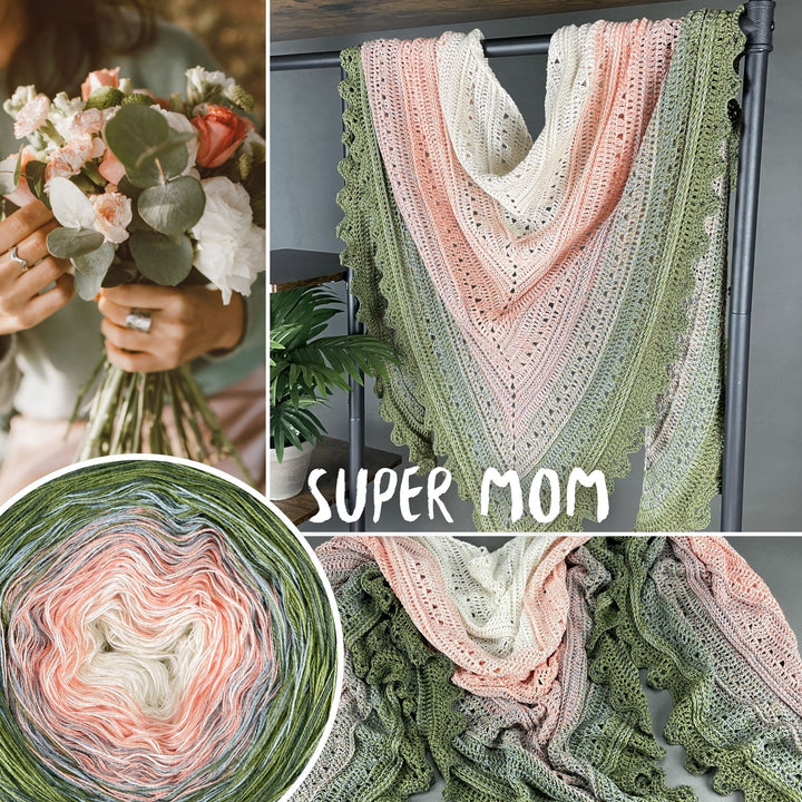 NEW!! PREORDER Super Mum Crochet Shawl - 4ply