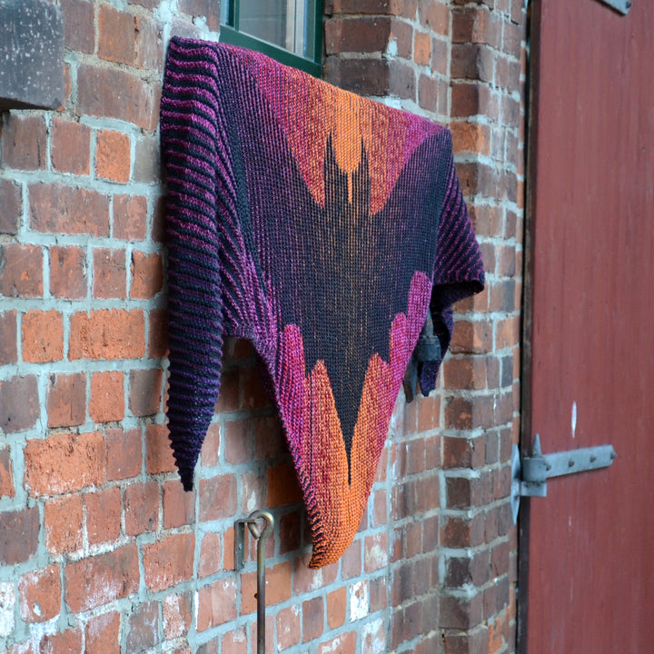 PREORDER Lola Illusion Knitted Scarf - Bat - 8ply