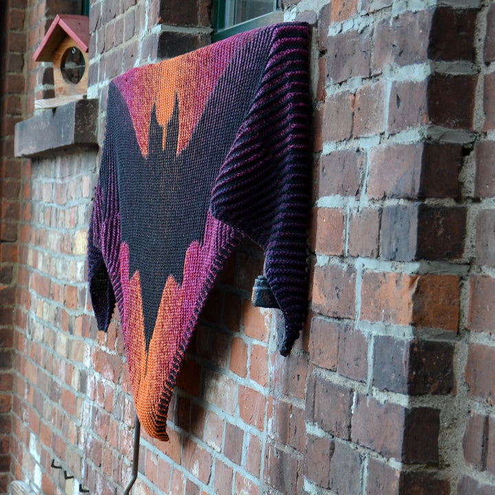 PREORDER Lola Illusion Knitted Scarf - Bat - 8ply