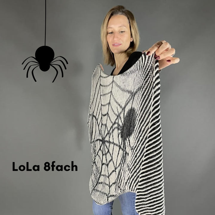 PREORDER Lola Illusion Knitted Scarf - Spider Web 8ply