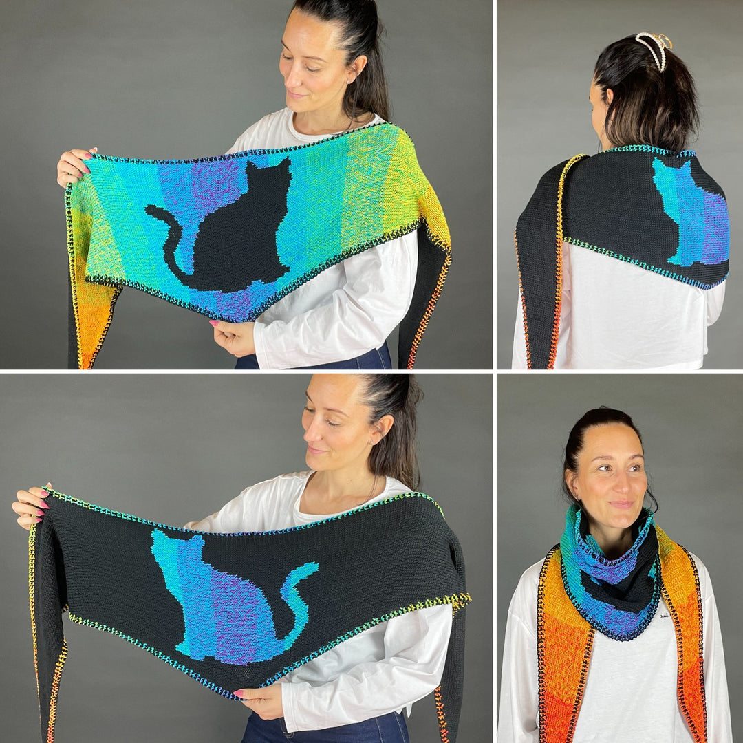 NEW!! Lola Double Face Cat Scarf 8ply - PREORDER