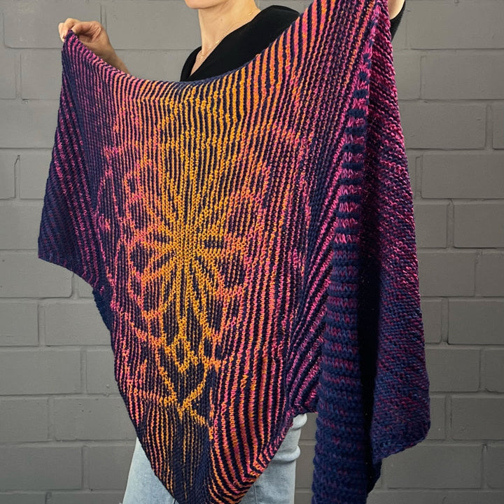 PREORDER Lola Illusion Knitted Scarf - Mandala - 8ply