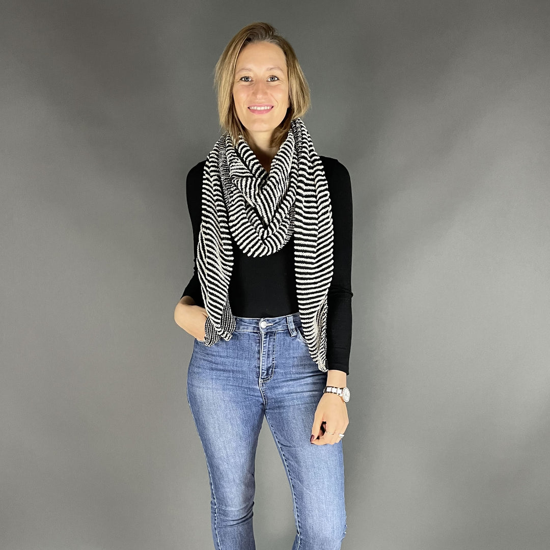 PREORDER Lola Illusion Knitted Scarf - Spider Web 4ply