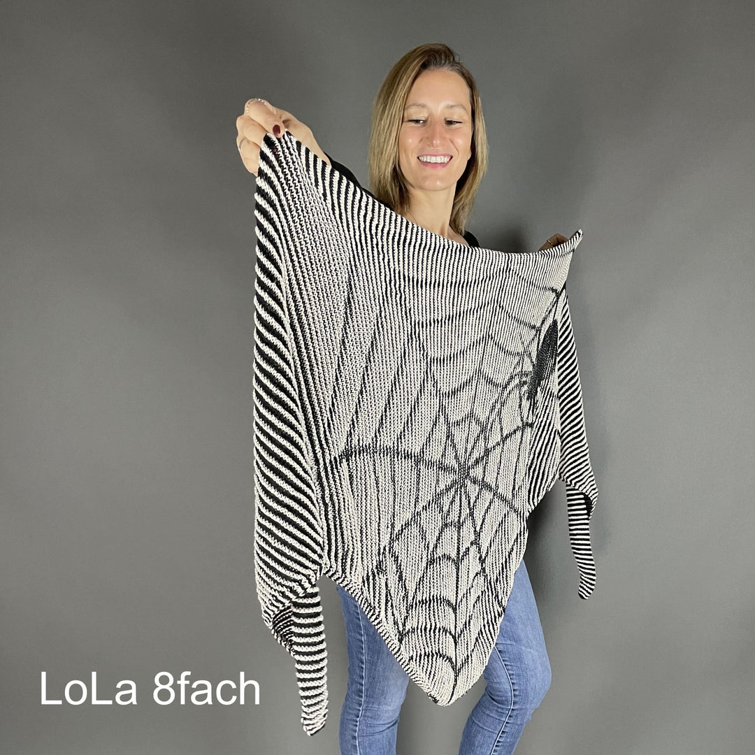 PREORDER Lola Illusion Knitted Scarf - Spider Web 8ply