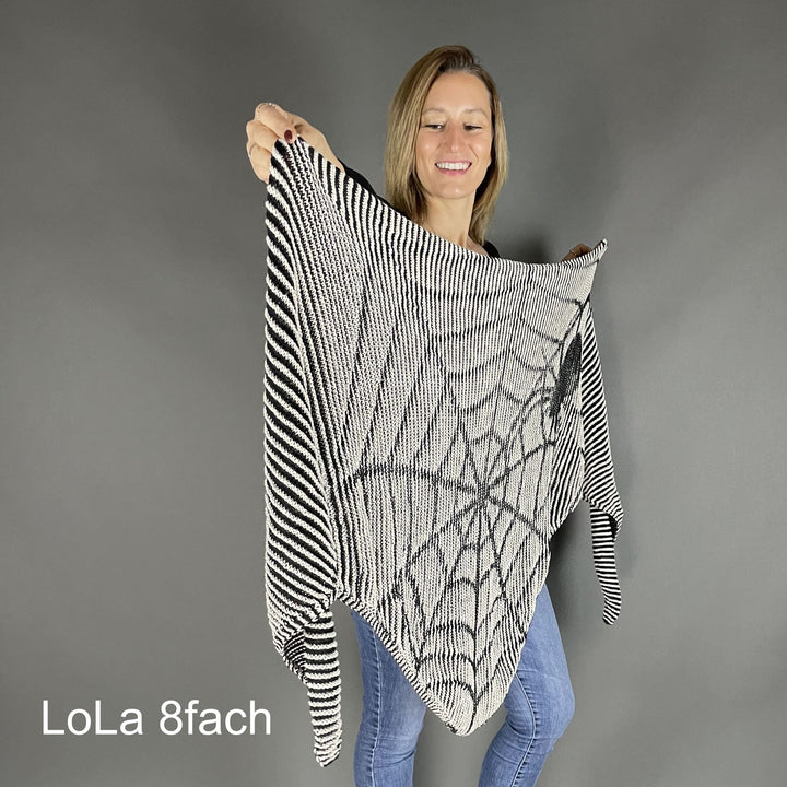 PREORDER Lola Illusion Knitted Scarf - Spider Web 8ply