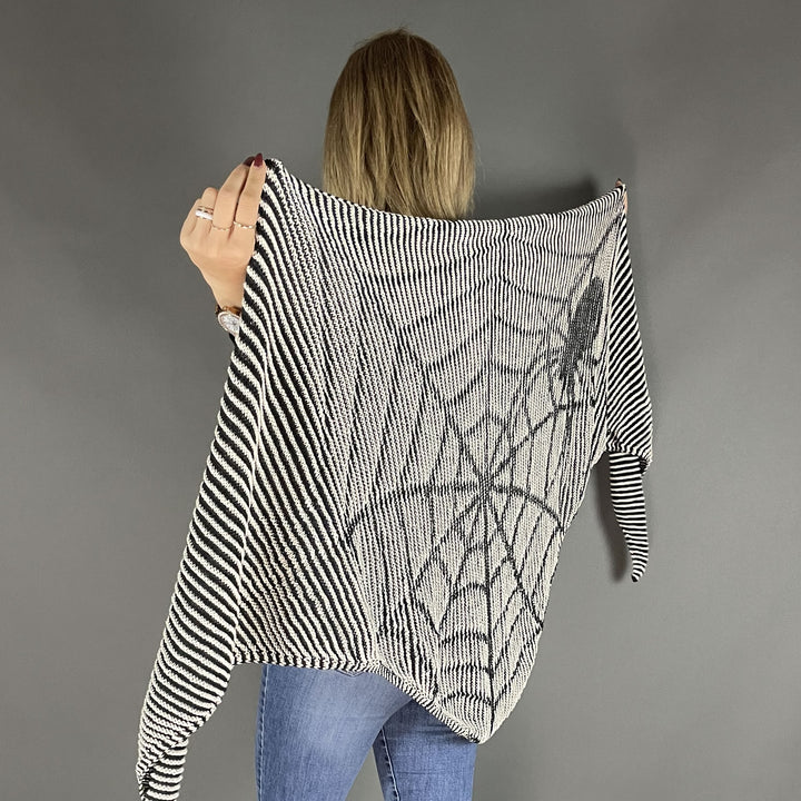 PREORDER Lola Illusion Knitted Scarf - Spider Web 4ply