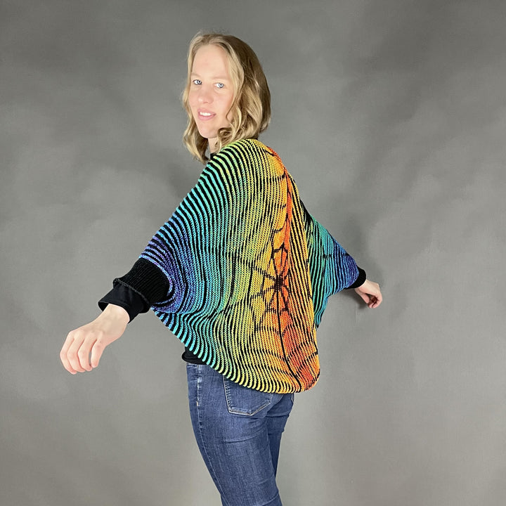 PREORDER Lola Illusion Knitted Soul Warmer - Spider Web - 8ply