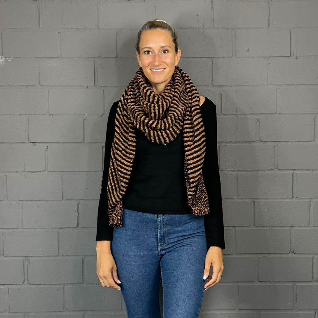 Lola Illusion Knitted Shawl - Leo - 8ply AVAILABLE NOW