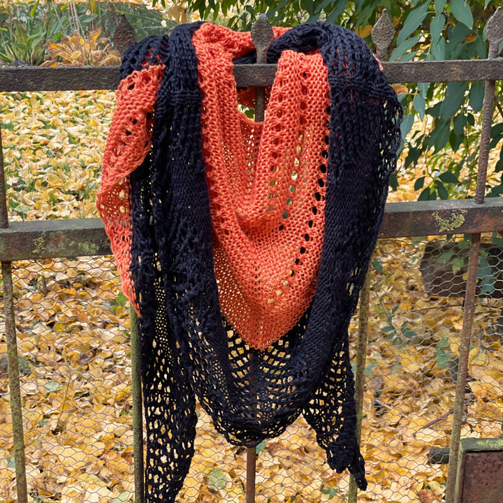 NEW!! Lola Bat Motif Scarf - Filet Knitting - PREORDER