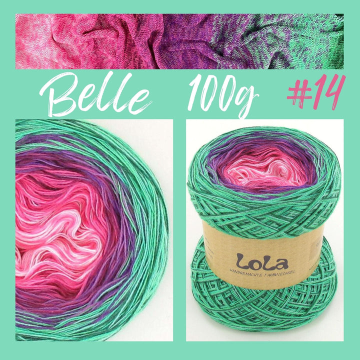 Knitting set including PDF knitting instructions LoLa Belle 4 ply shawl Bohème