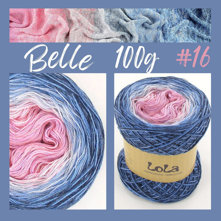 Knitting set including PDF knitting instructions LoLa Belle 4 ply shawl Bohème