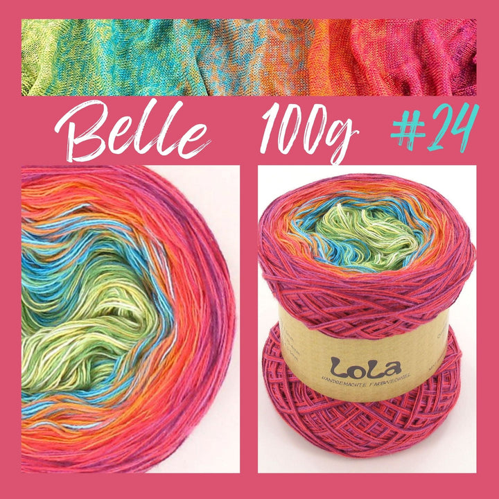 Knitting set including PDF knitting instructions LoLa Belle 4 ply shawl Bohème