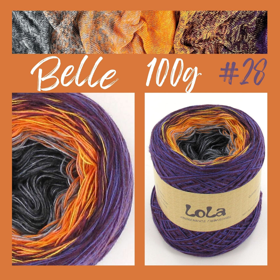 Knitting set including PDF knitting instructions LoLa Belle 4 ply shawl Bohème