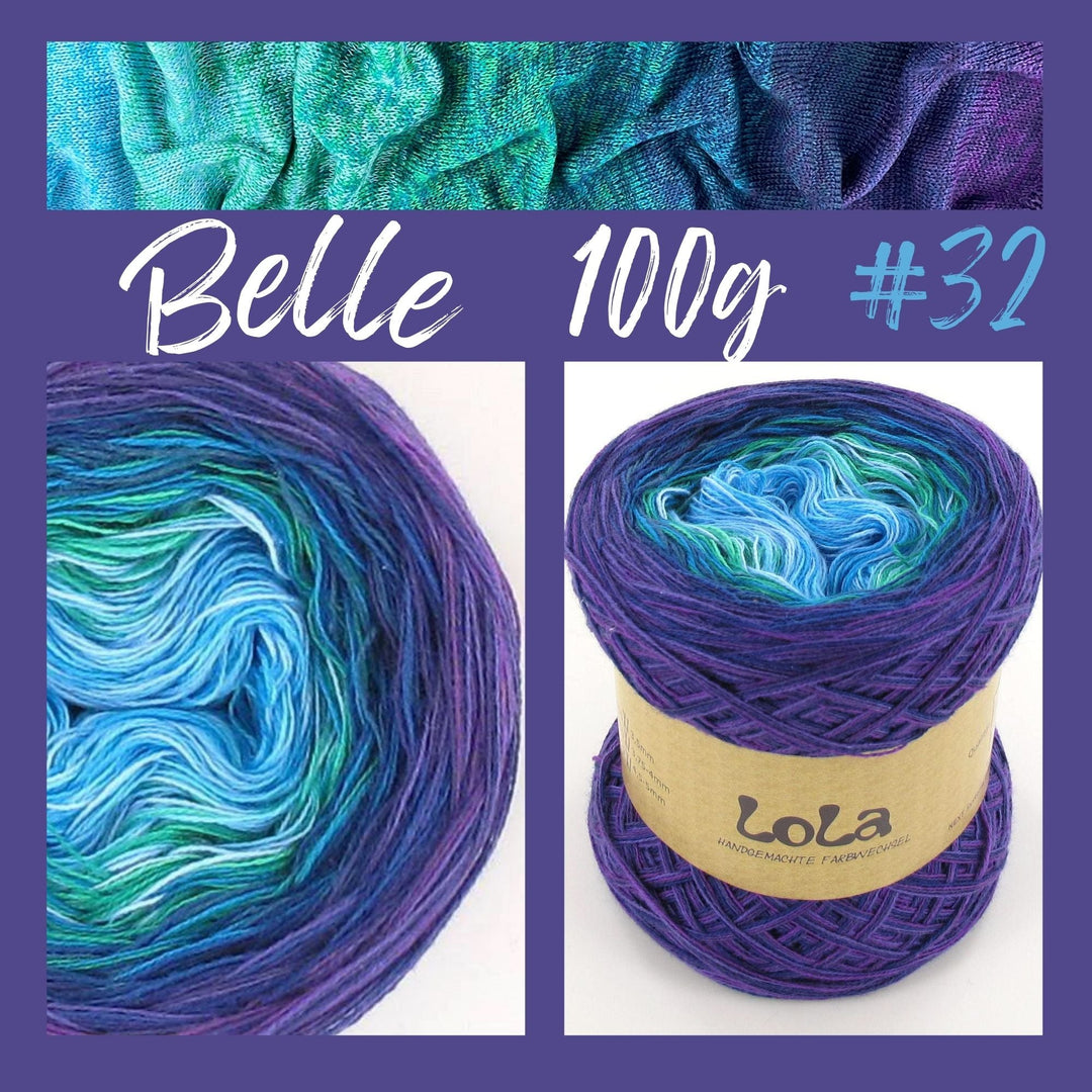 Knitting set including PDF knitting instructions LoLa Belle 4 ply shawl Bohème