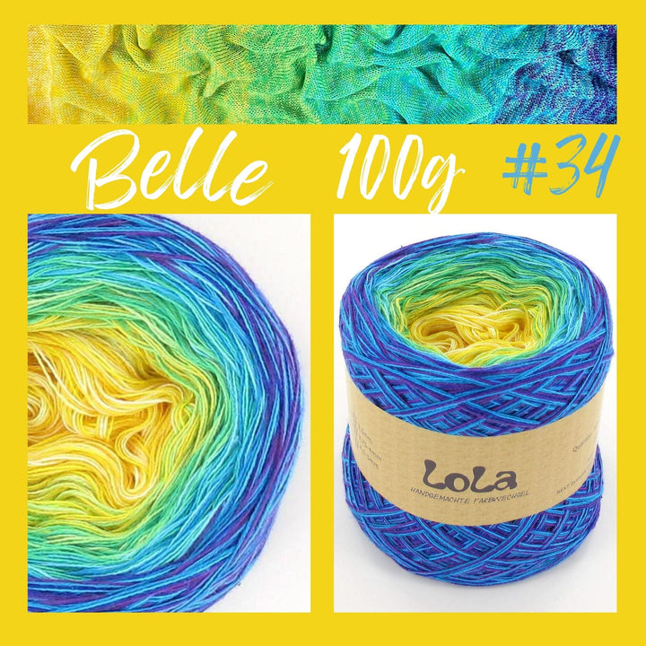 Knitting set including PDF knitting instructions LoLa Belle 4 ply shawl Bohème