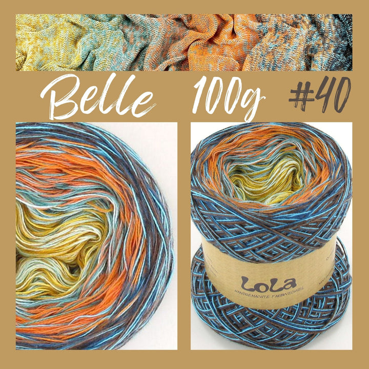 Knitting set including PDF knitting instructions LoLa Belle 4 ply shawl Bohème