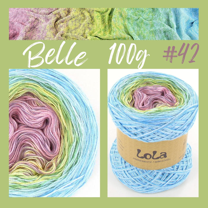 Knitting set including PDF knitting instructions LoLa Belle 4 ply shawl Bohème