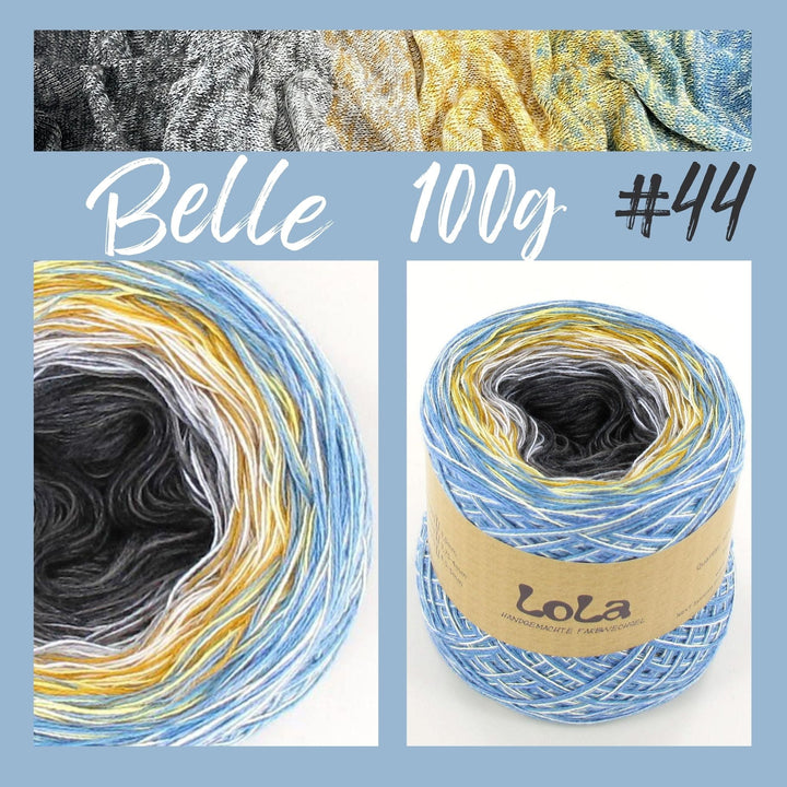 Knitting set including PDF knitting instructions LoLa Belle 4-ply gradient yarn Bobbel Lace shawl green