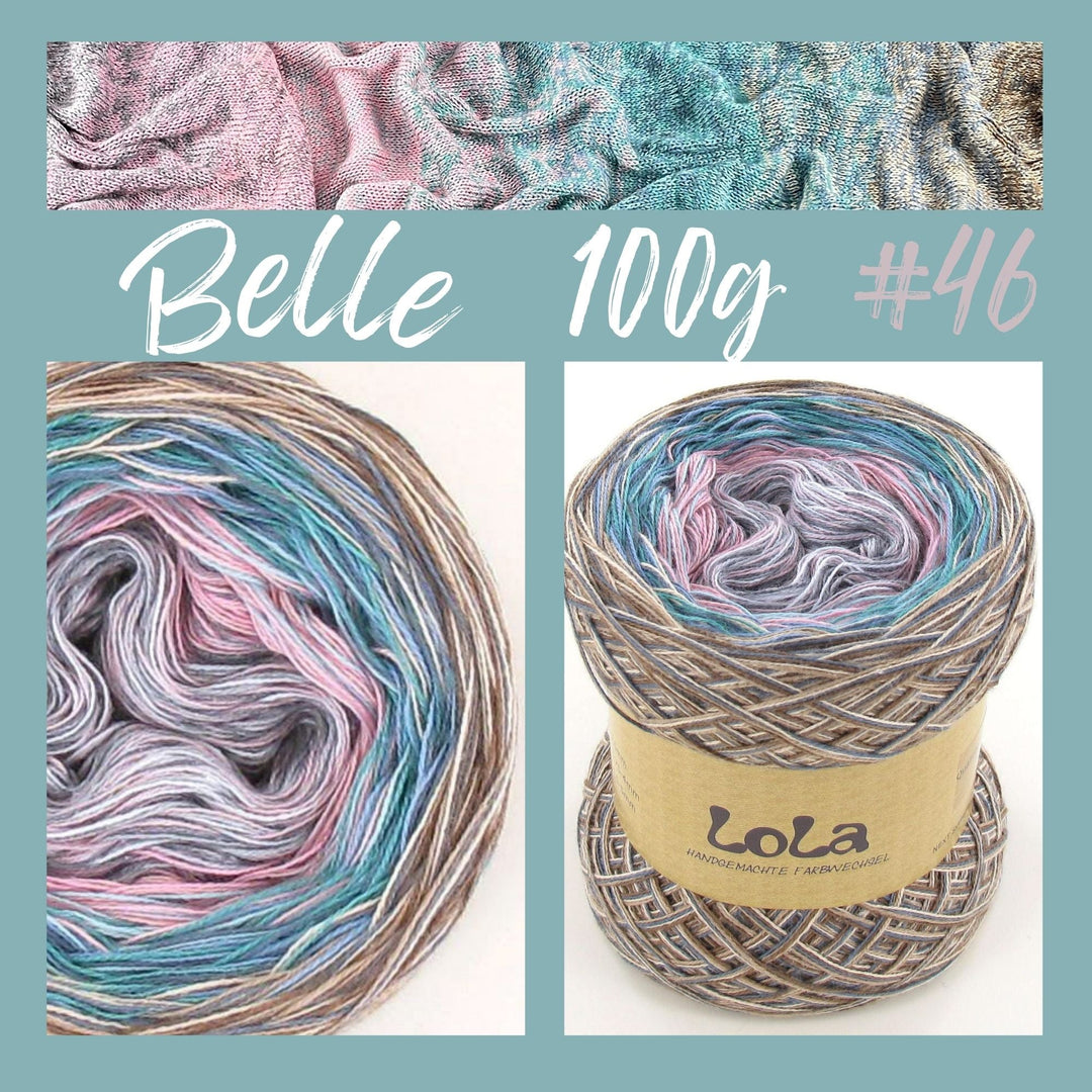 Knitting set including PDF knitting instructions LoLa Belle 4-ply gradient yarn Bobbel Lace shawl green