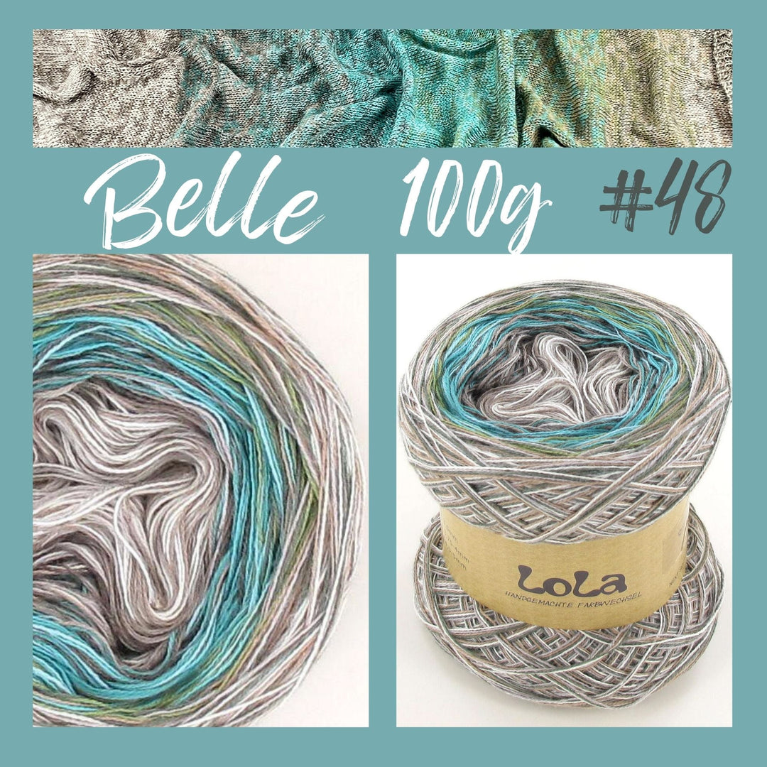 Knitting set including PDF knitting instructions LoLa Belle 4 ply shawl Bohème