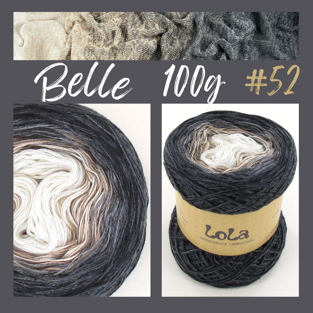 Knitting set including PDF knitting instructions LoLa Belle 4 ply shawl Bohème