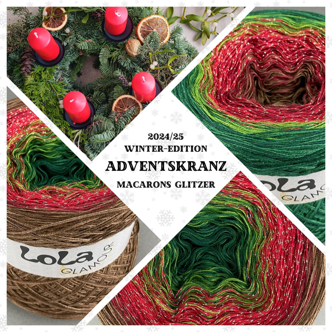 NEW!! PREORDER Lola Christmas 2024/25 Macarons GLITTER Advent Wreath - LIMITED EDITION