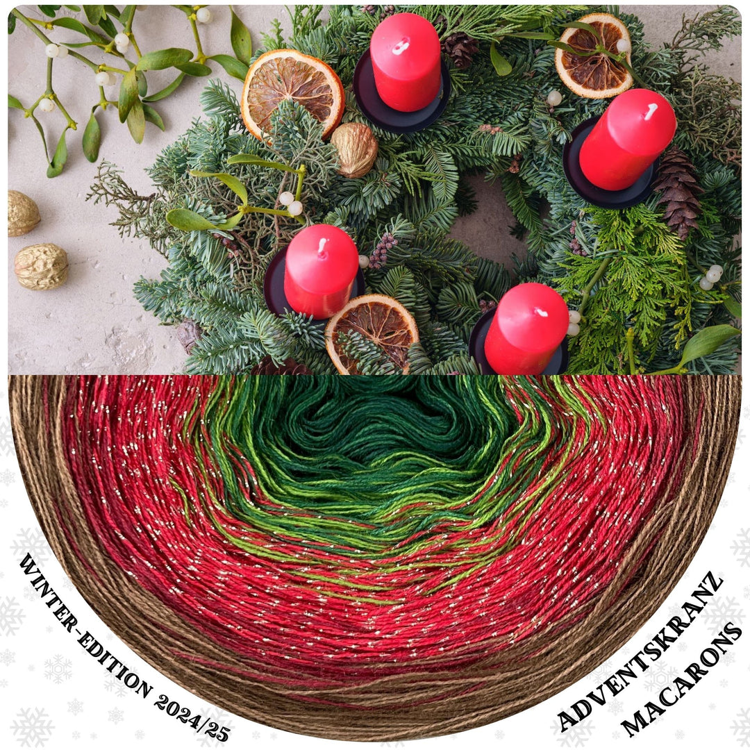 NEW!! PREORDER Lola Christmas 2024/25 Macarons GLITTER Advent Wreath - LIMITED EDITION