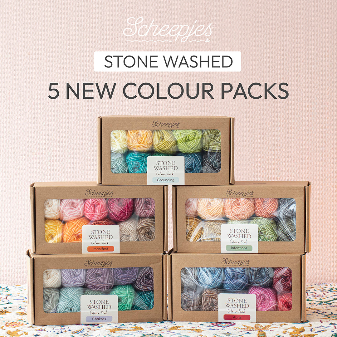 PREORDER NEW!! Scheepjes Stone Washed Colour Packs Mini 25gm Balls