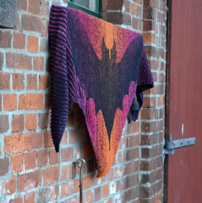 PREORDER Lola Illusion Knitted Scarf - Bat - 8ply